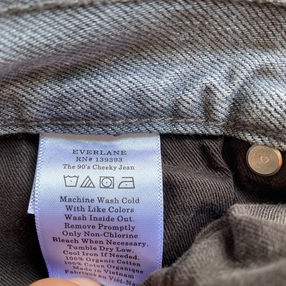 Everlane gray the90’s cheeky organic cotton size 26 Straight Leg Jeans for Women - Picture 9 of 13